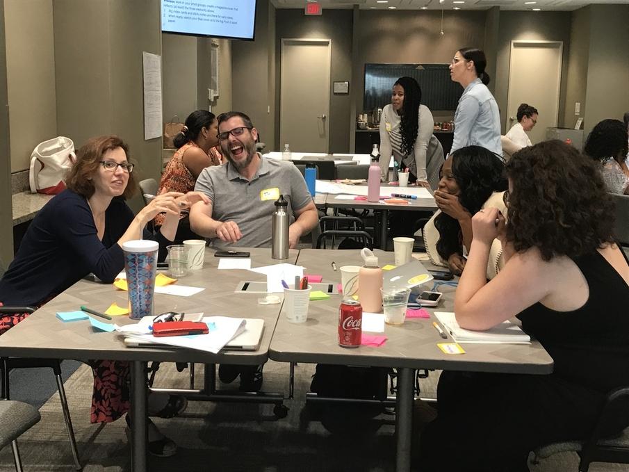 NEA staff participate in a design thinking workshop