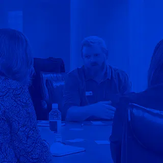 Strategist and accessibility lead, Bill Brown, in conversation with clients