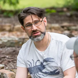 paul venuti speaking in a nature setting