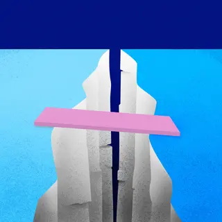 Abstract image of a gap being bridged