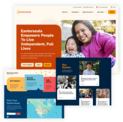 Three screenshots of the new easterseals.com website design