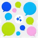 Illustration of speech bubbles around an icon for Artificial Intelligence