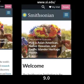 Smithsonian Page Speed Comparison Screenshots