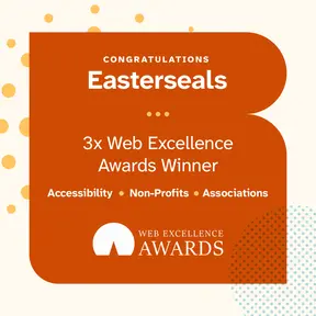 Graphic covering Easterseals' 3 WE Awards