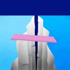 Abstract image of a gap being bridged