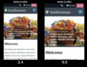 A still from a video that compares two loading experiences for the Smithsonian’s website.