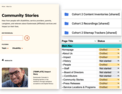 screenshots of a page template, folder system, and sitemap spreadsheet