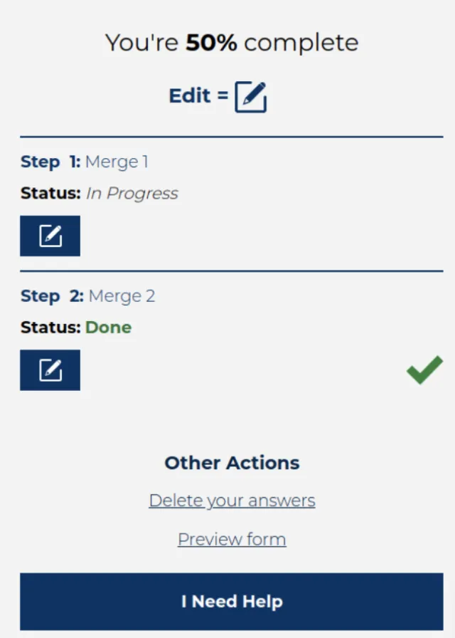 Screenshot of a list of webform packets with varying statuses and ability to take action on each web packet or packets as a whole.